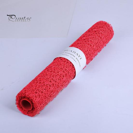 Durable Hollow 1 Roll Out Reusable Flower Packaging Mesh Wedding Bouquet Gift Packaging Gauze Party Supply