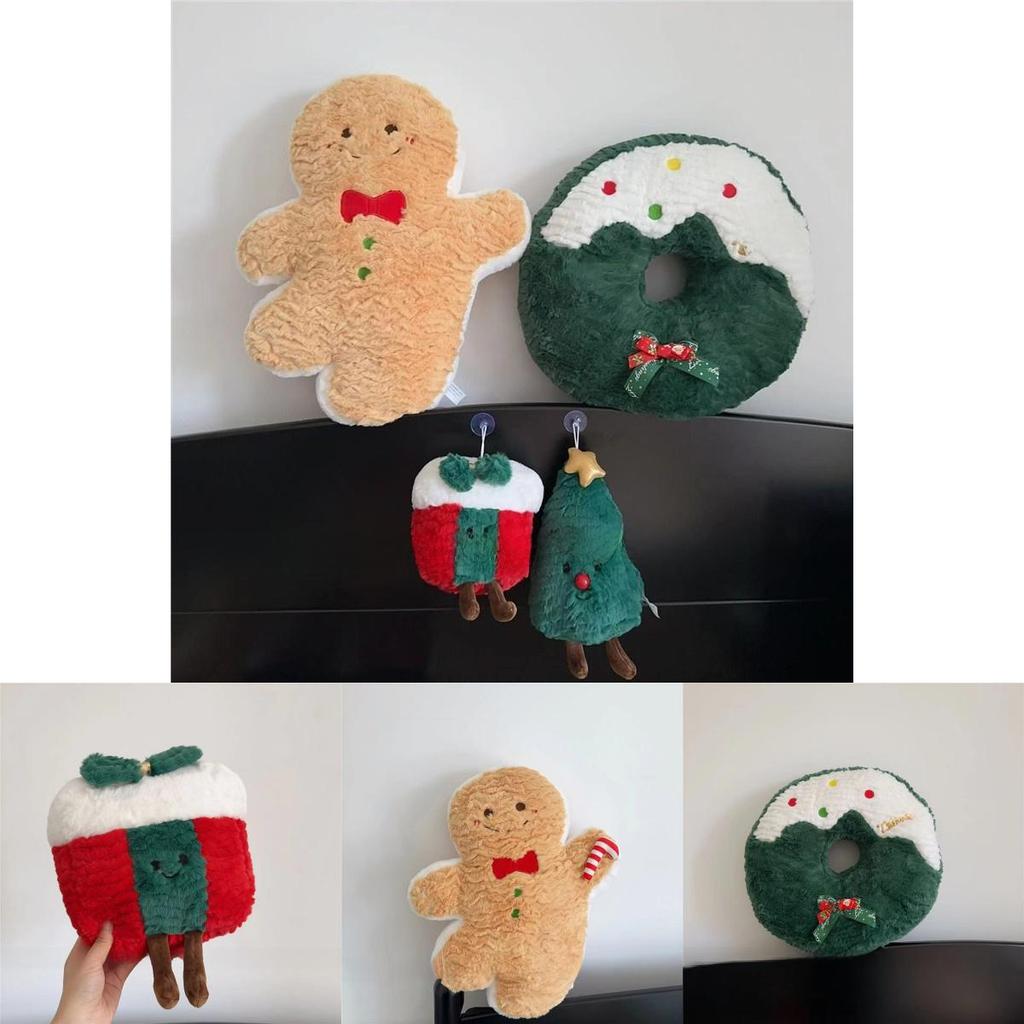 Festive Christmas Cushion With Embroidered Tree Pattern For Home Holiday Decoration