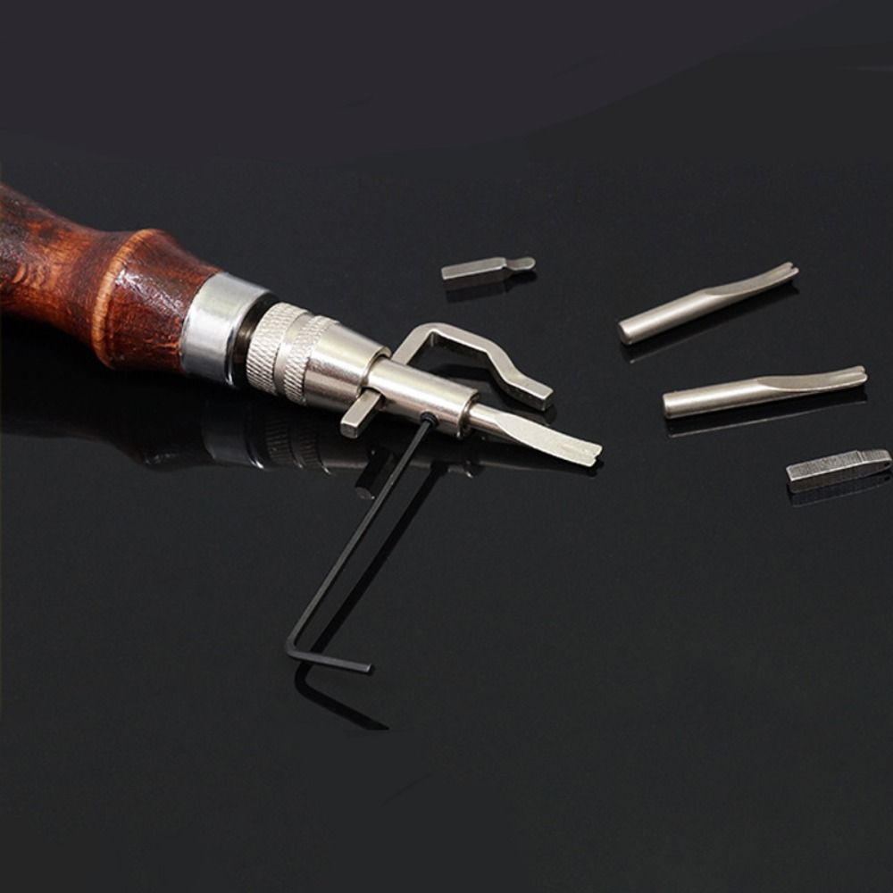 Инструменты для шитья Обрезка кожи Прошивка кожи Нож для кожевенного дела Режущее устройство Набор для резки Кожаные инструменты