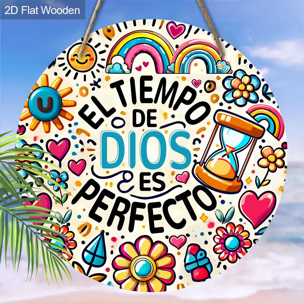 Wooden Chic Round Wall Art - Frameless, Perfect for Home, Cafe, Bedroom, Bar, Living Room Decor Unique Holiday Gift for Door, Wall, Home, Farmhous