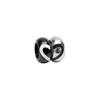 Stainless Steel Heart Couple Bracelet - Matte Black Beaded Matching Bracelets for Men Women, Unisex Jewelry Gift