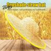 Comfortable Summer Hat Sun Protection Large Straw Hat, Lightweight Breathable Natural Adjustable Strap Wide Brim for Outdoor Work Farm Use
