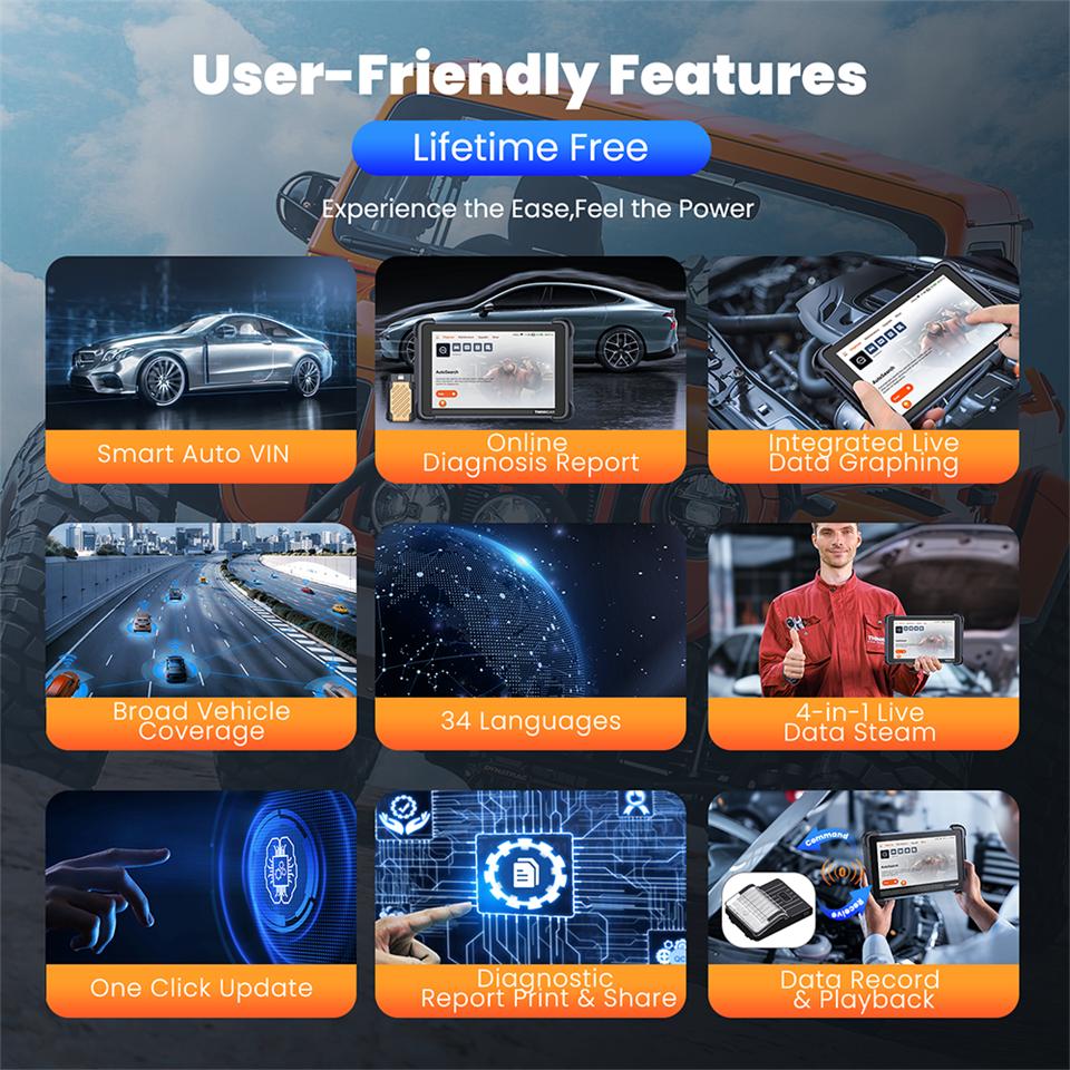 THINKCAR THINKSCAN 689BT Car Scanner Diagnostic Tool Bluetooth Full System ECU Coding 34 Resets Android 10 4G+64G