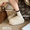 Ruodan маленький человек толстоподошвенные весенне-летние полушлепанцы пушистые туфли теплые хлопковые туфли ленивые педали пушистые тапочки женщина
