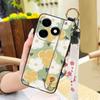 Soft Case Protective Phone Case For Infinix Smart8 Pro/Smart8 Plus/X6526/X6525B Kickstand Wristband Flower Anti-knock