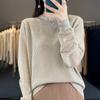 Весенне-осенняя вязаная нижняя рубашка с кружевным воротником, шерстяной тонкий свитер со скелетом