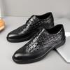Узор крокодила Оксфорд платье мужская обувь деловой моды дизайнер свадебные формальные туфли из натуральной кожи для мужчин оригинальная ручная работа