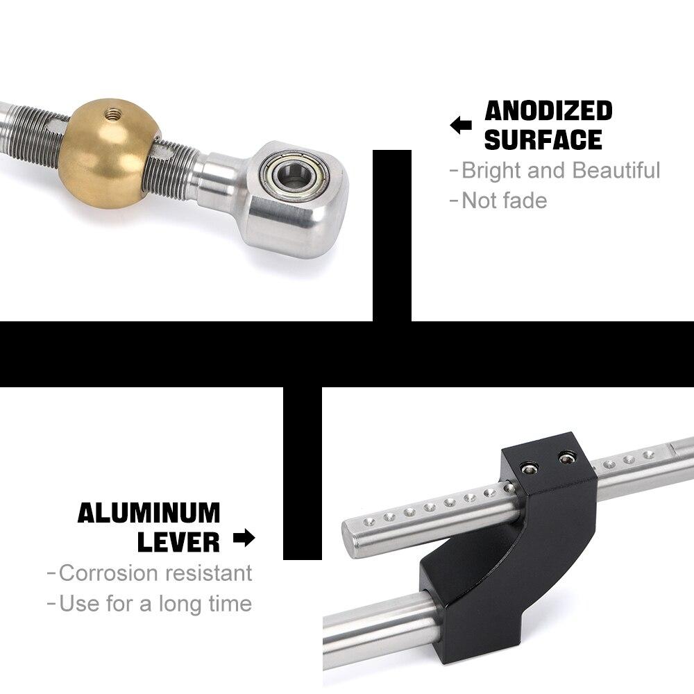 Регулируемая высота 4 дюйма/102 мм, удлиненная короткая коробка передач с двойным изгибом 10*1,5 мм для Honda Civic CRX Acura Intergra 88-00