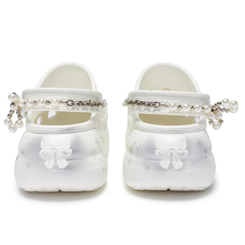 Crocs Classic Clog 811 Manufacture Silver Moon Secret Realm Limited Edition Холщовая сумка Клоги Унисекс Белый