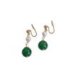 Natural Freshwater Pearl Green Agate Without Ear Holes, Ear Clips, Mosquito Coil Disc, Women's High Sense, New Chinese Niche Pendant Earrings 2026