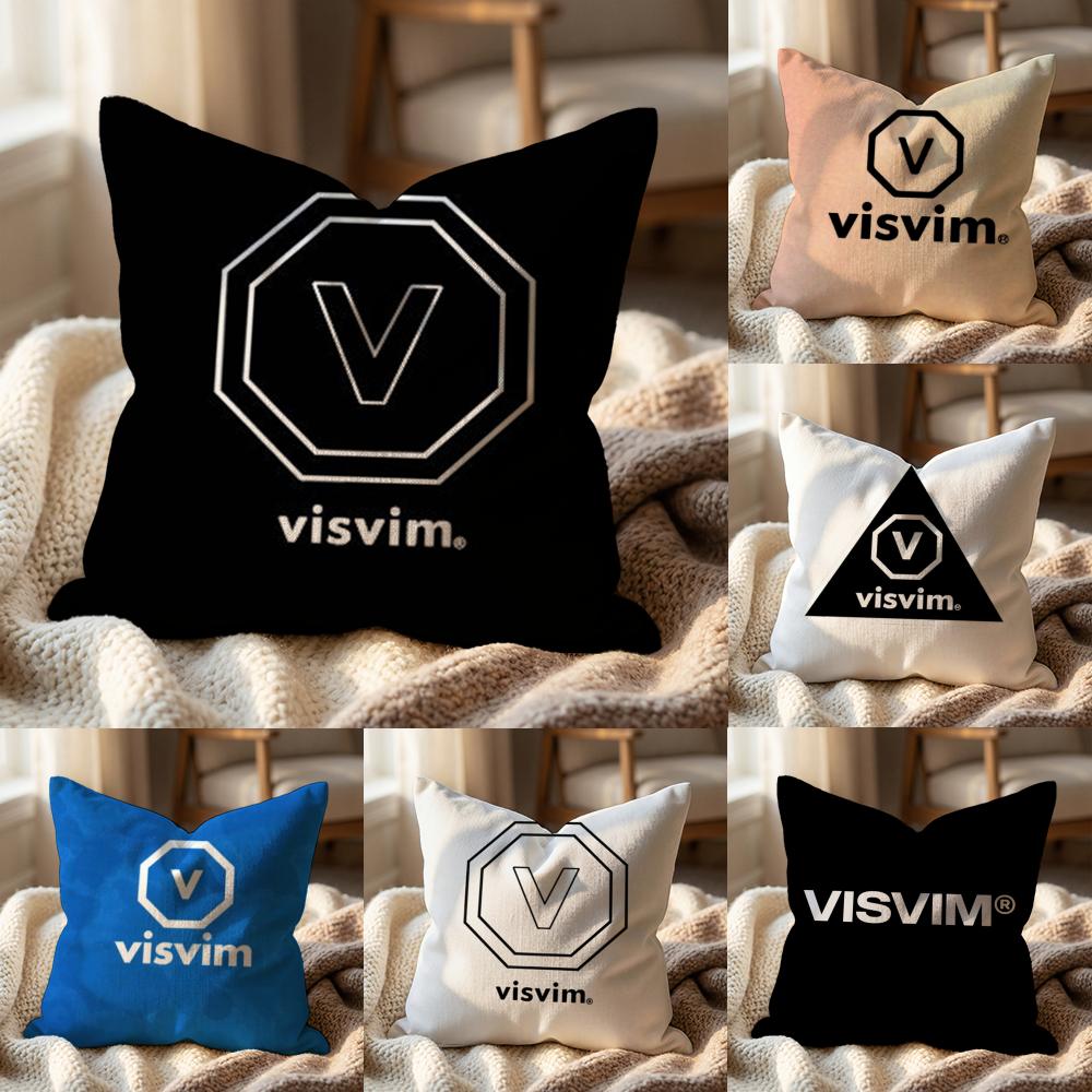 Brand Design V-Visvim Cushion Cover Multi-Scene Pillow Cover for Home & Car - Reversible, Soft & Durable for Daily Use