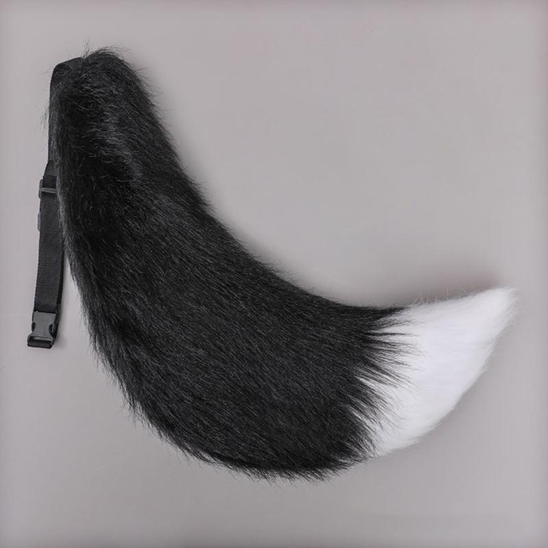 Anime Lolita Fox Tail Masquerade Cosplay Prop Fox Ear Tail Plush Wolf Cat Ears