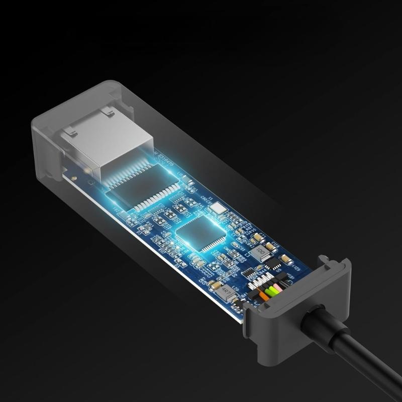 Алюминиевые USB C Ethernet-адаптеры 5000/2500/1000 Мбит/с Высокоскоростные RJ45 Конвертеры Plug and Play Для Ноутбука ПК