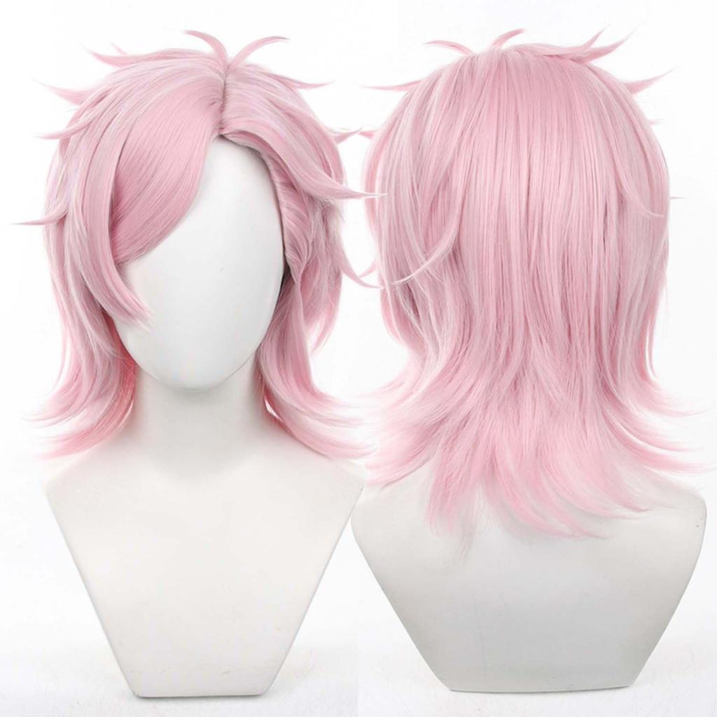 LVMEY Парик для косплея персонажа Аниме Розовый Длинный Костюм Маскарад Термостойкий Парик Костюм-парик Мероприятие Комикет Хэллоуин Школьный фестиваль Фестиваль культуры