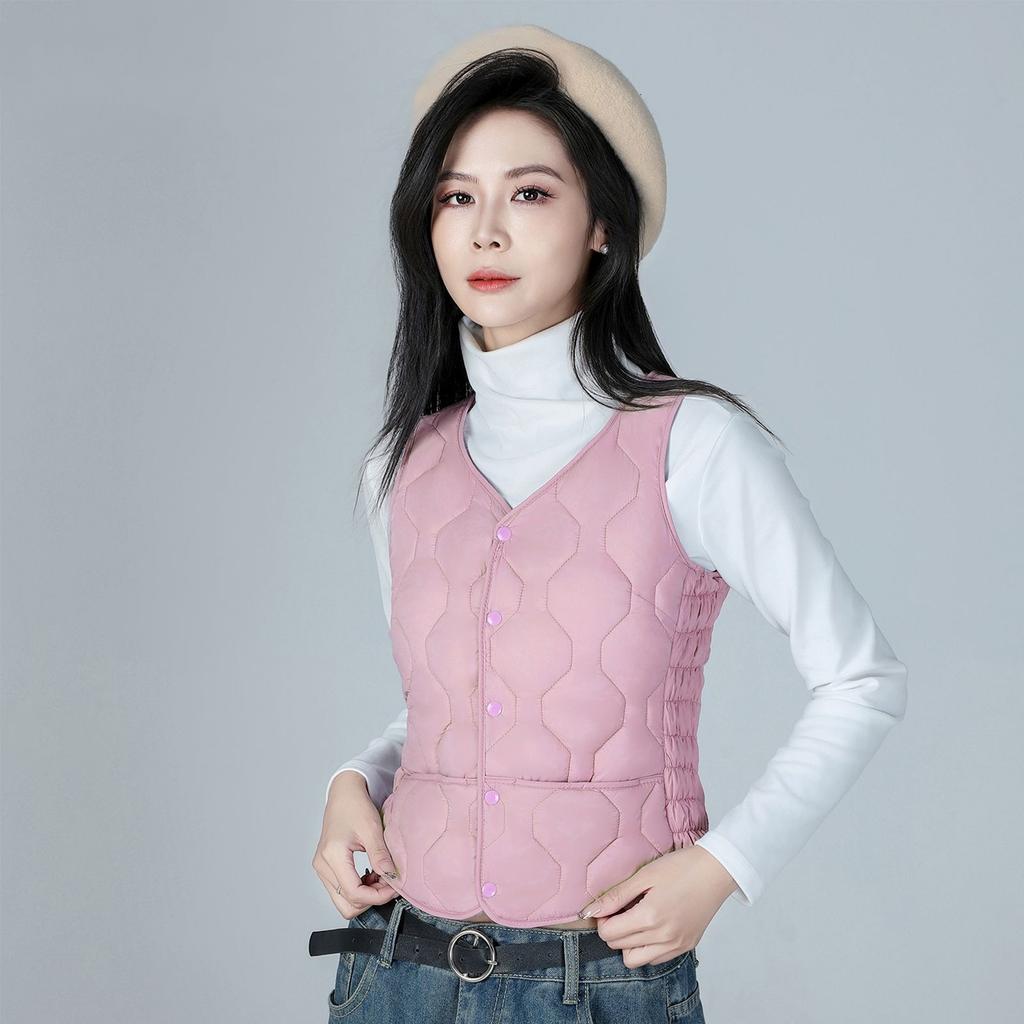 Короткий бархат для осени и зимы, чтобы согреться, носить жилет внутри, приталенный жилет для мамы стройнит.