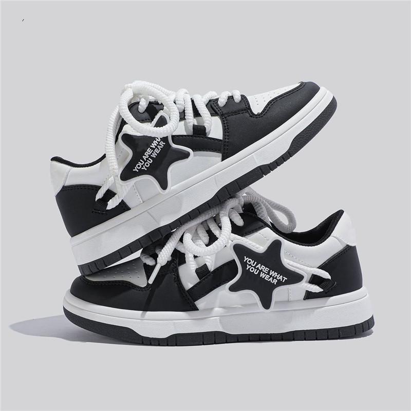 Женские модные кроссовки, уличные противоскользящие кроссовки из искусственной кожи, повседневные легкие кроссовки на толстой подошве для скейтбординга, прогулочные туфли на плоской подошве для женщин