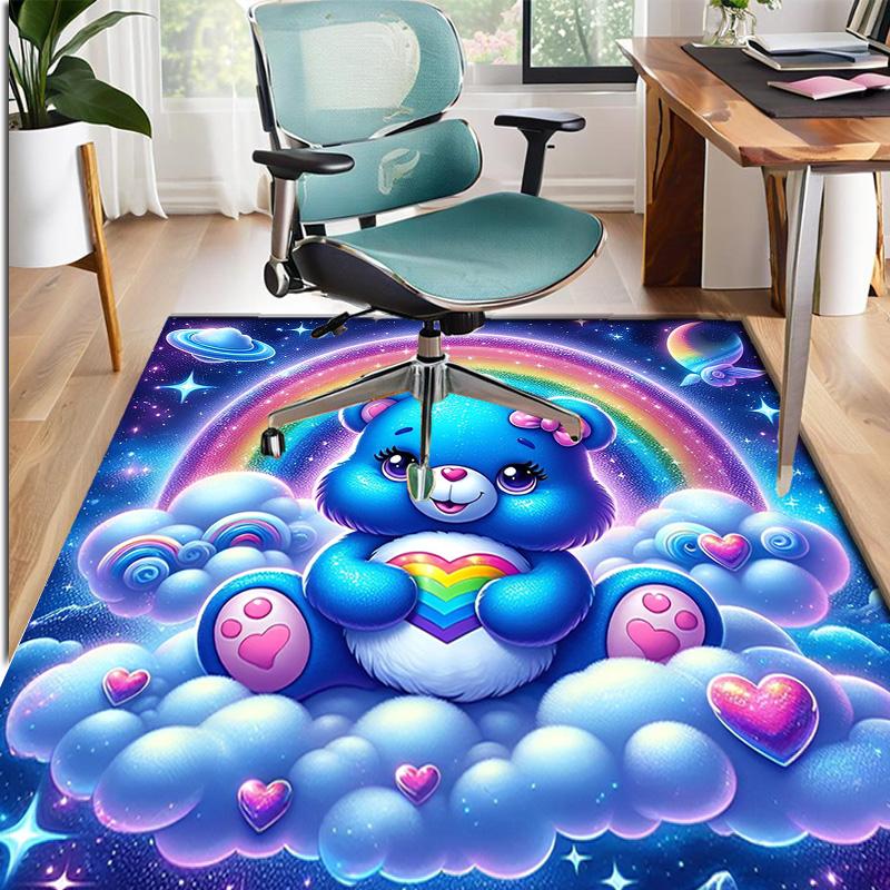 Care Bears Pattern Rug, Indoor/Outdoor Mat, for Picnic, Gameroom, Bedroom, Office, Living Room, Home Decor Carpet, Birthday Gift
