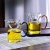 Glass Brewing Teapot Wooden Water Cup Heatable Tea Infuser Filter  Tea Filter