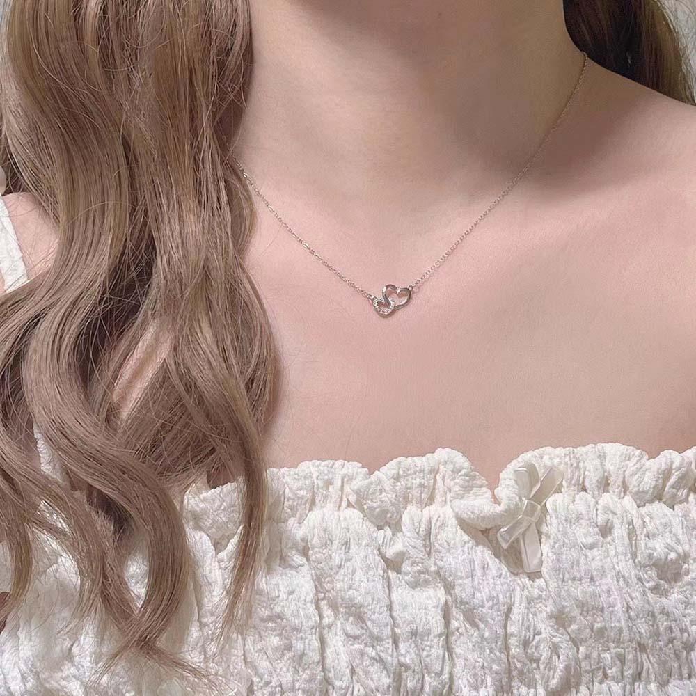 Ювелирные аксессуары Любовь Сердце Ожерелье Подвеска Ожерелье Полое Сердце Цепочка Подвеска Пара