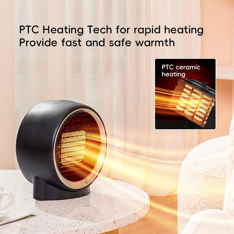 Дизайнерский теплый вентилятор, портативный 220 В переменного тока, обогреватель, керамический PTC, безопасный бесшумный обогреватель для осенне-зимнего домашнего рабочего стола, спальни