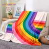 Rainbow Colour Illusion Cartoon Soft Flannel Blankets,Throw Blanket Comfortable Blanket for Picnic Beds Sofa Home Bedroom Gifts