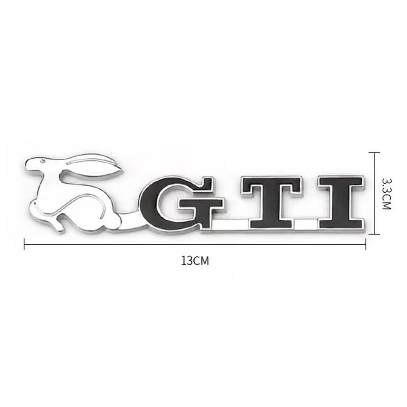 opq1 1Pcs Car Accessories Grille Badge Sticker Rabbit GTI Logo Decal For VW GTI Polo Golf Passat Scirocco Jetta Tiguan Beetle Touran