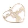 [D4593] - Silver Pendant 'Love Love' - 29x32 Mm