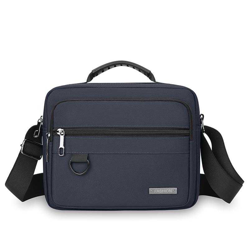 Мужская деловая наплечная сумка с защитой от кражи - Прочный офисный портфель с множеством карманов на молнии