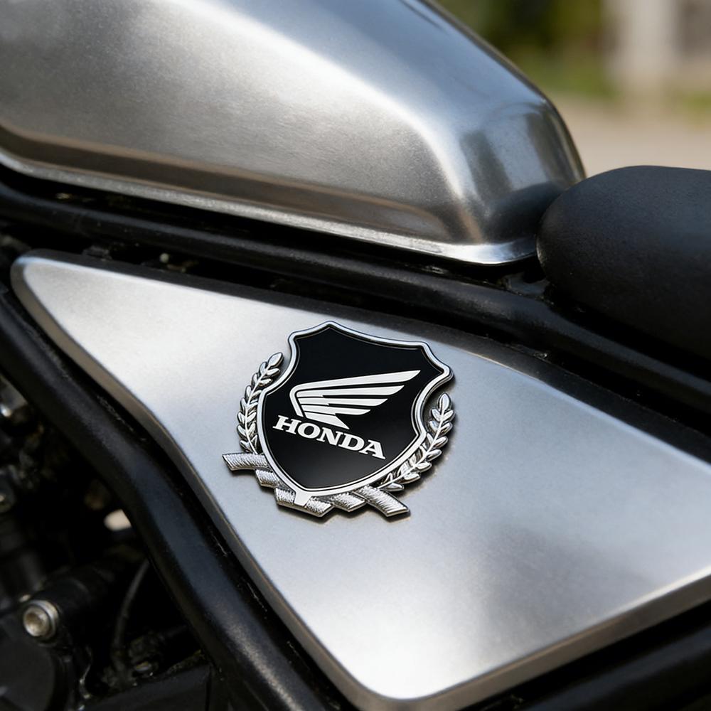 CNX1 Honda Wing Shield Emblem Sticker, 3D Metal Decorative Badge for Honda Motorcycle CBR CB Scooter Exterior Accessories