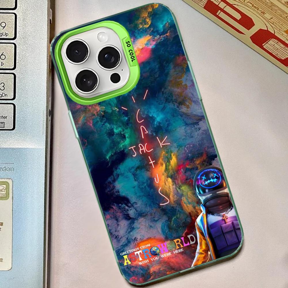 Чехол для телефона Cactus Jack Hiphop для IPhone 16 15 14 13 12 11 Pro Max X XR XSMAX 8 7 Plus Матовый противоударный задний чехол
