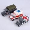Executive Hyundai Mannequin Ambulance Medical Vehicle Lightning Truck Small Particle Building Block Toy