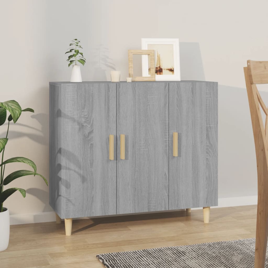 Sideboard Gray Sonoma 90x34x80 cm Particleboard