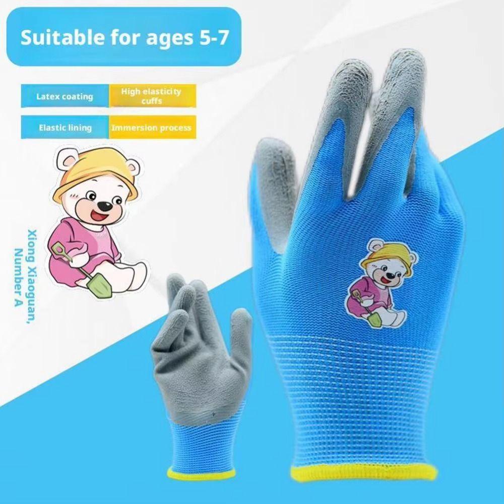 Polyester&Latex Garden Work Gloves Non-Slip Garden Supplies Durable Yard Work Gloves Garden Work