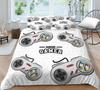 3D Game Handle Pattern Luxury Home Bedding Set Full Size Quilt Cover and Pillowcase for Boys and Men Game Lovers Room Bedroom Bedding