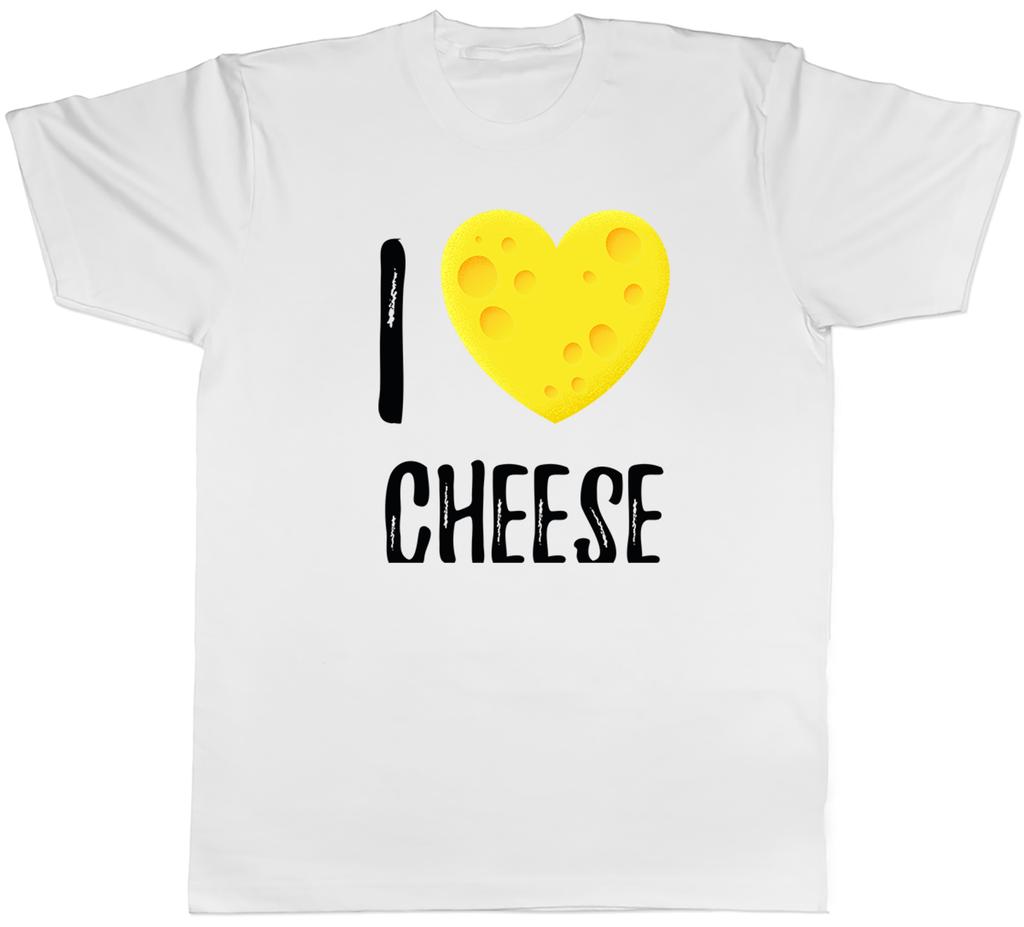 I Love Cheese Love Heart Shaped Cheese Unisexs TShirt Tee Gift Top