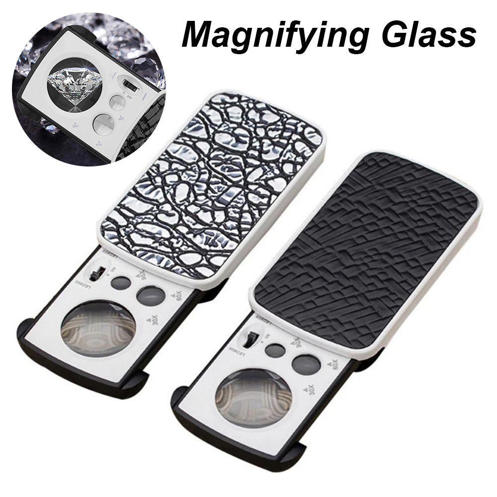 Чтение при большом увеличении со светодиодной УФ акриловой оптической линзой лупой увеличительным стеклом