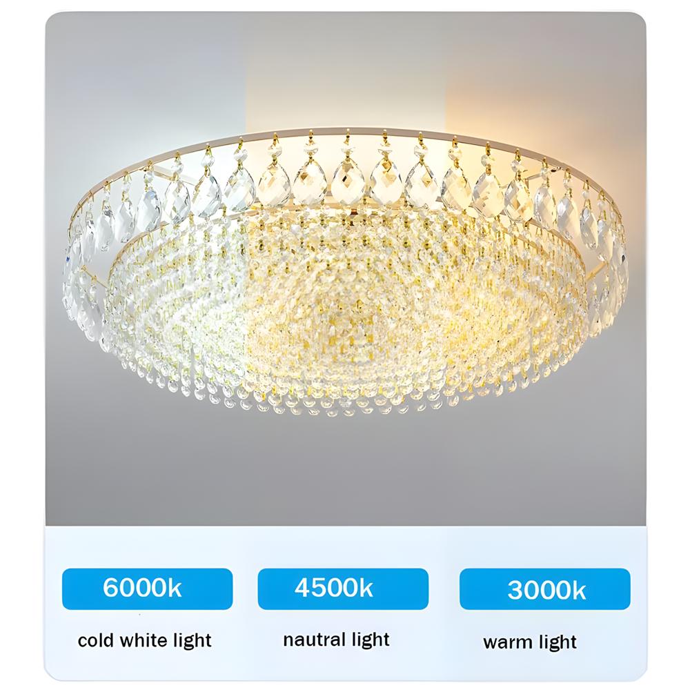 Nordic LED Crystal Circle Ceiling Lamp Гостиная Спальня Внутренний Декор Подвесной Светильник Lampara Luminaire Chandeliers Освещение