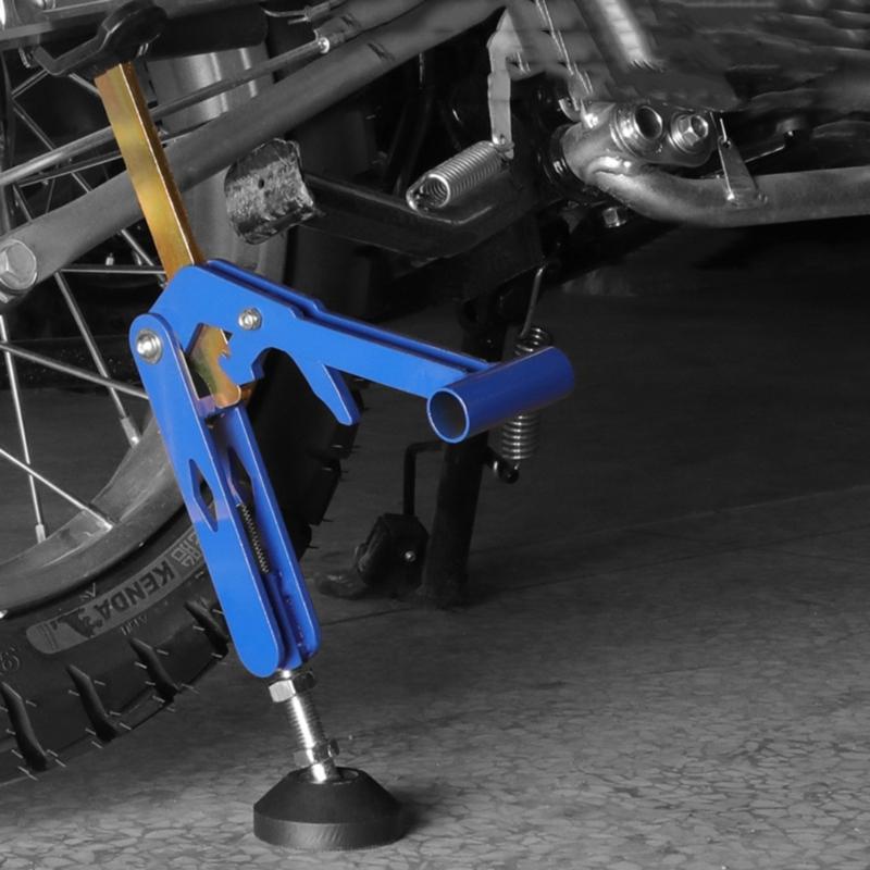Foldable Motorcycle Wheel Stand Portable Single Sided Paddock Front Rear Support