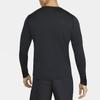 Nike Solid Color Slim Fit Crew Neck Long Sleeve Training T-Shirt Men Tops Black DD5650-010