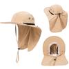 Male Summer Breathable Sun Hats With Neck Flap Outdoor Wide Brim Fisherman Caps Women Men UV Protection Hiking Bucket Hat