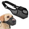 Dog Muzzle for Large Medium Small Dogs Mesh Muzzle with Front Opening Design Breathable Dog Muzzle with Adjustable Strap for Preventing Biting
