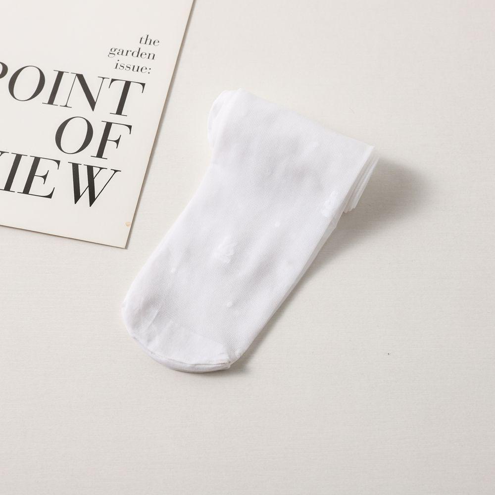 Детские летние кружевные противомоскитные колготки - Белые тонкие девятиточечные носки для танцев