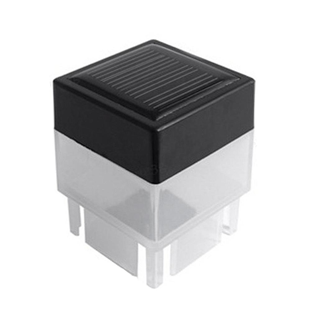 Solar Post Light Modern Fence Deck Lamp Auto On/Off Square Column Fixture Mailbox Lantern for Outside Garden Patio