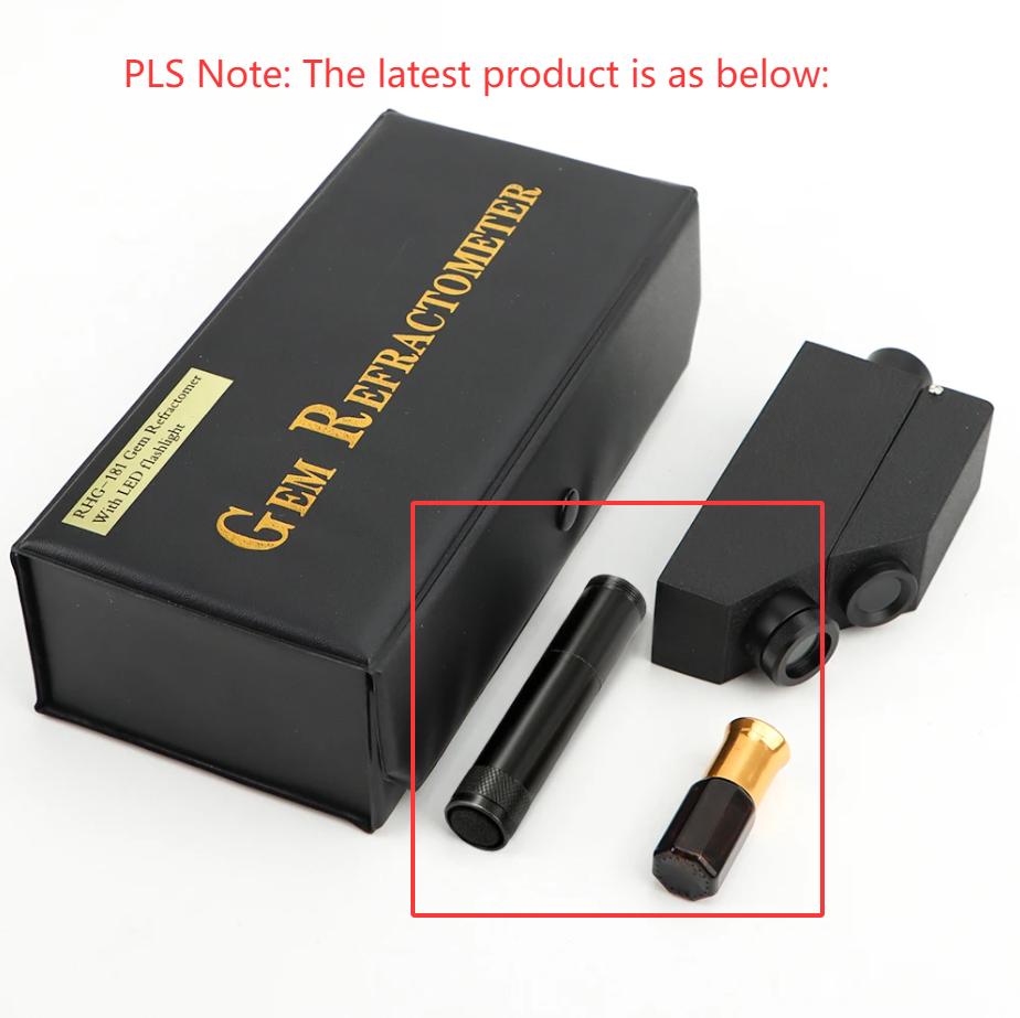 RHG 1.30-1.81 рефрактометр для драгоценных камней, ювелирных изделий, изумрудов, цирконов, инструмент для тестирования со светодиодным фонариком, двойной рефрактометр, профессиональный