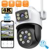 8MP/10MP WiFi PTZ IP Surveillance Camera 5Ghz Dual Lens Real-time Intercom Human Detect Smart Alert 4K Outdoor Security Cameras