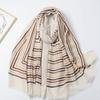 2024 Spring And Autumn Winter New Cotton And Hemp Long Thin Scarf Travel Versatile Sunscreen Warm Shawl For Women