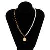 New Trendy Versatile Patchwork Pearl Necklace Fashion Men's Personalized Trendy Queen Avatar Necklace