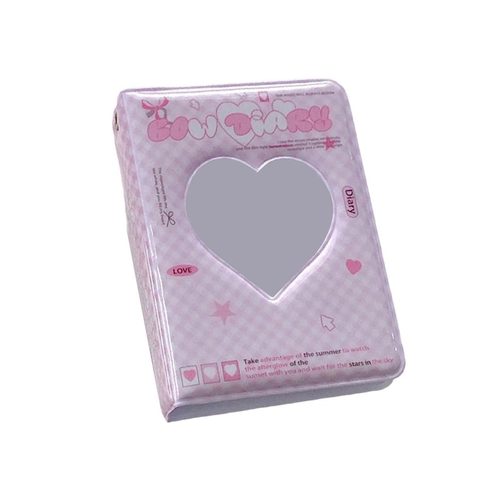 3-дюймовый мини-фотоальбом с дизайном в форме сердца, держатели для карточек с 40 карманами для поклонников Kpop Idol и любителей фотографии в подарок