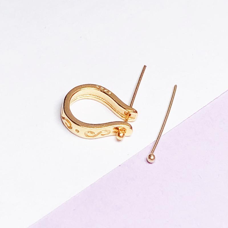 Подвеска-пряжка Peace Buckle из стерлингового серебра 925 пробы для подвесок из нефрита