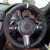 Black Suede Leather Blue Marker Steering Wheel Covers for BMW M2 M3 F80 F82 M4 M5 F12 F13 M6 F85 F87 X5 X6 F33 F30 M Sport